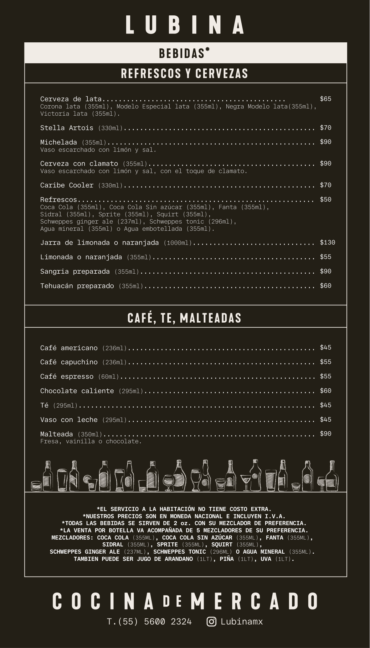 Carta del bar – página 2